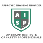 Approved Training Provider logo: shield with A I S P initials and four stars, for the American Institute of Safety Professionals